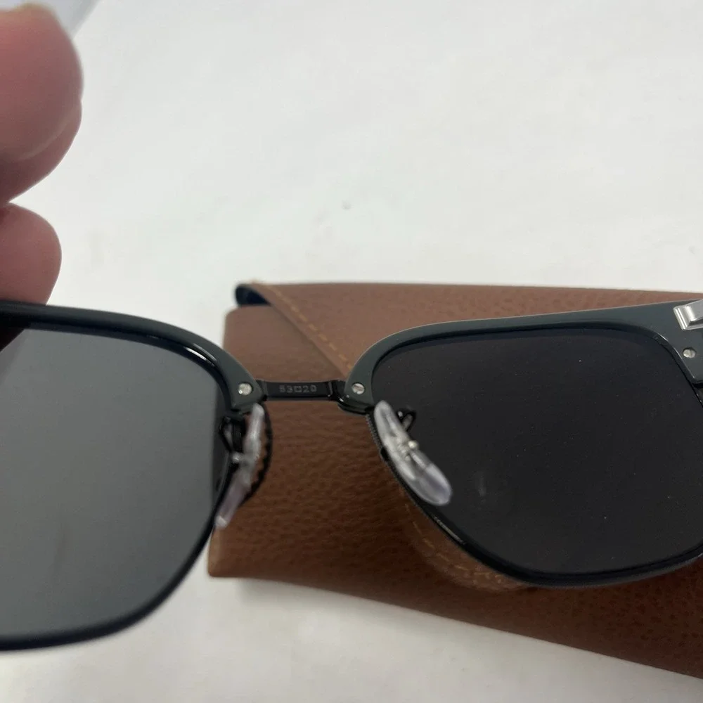 Ray-Ban RB4416-F New Clubmaster 6653/B1 Sunglasses 55-20 Gray Black w/ Case